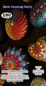 oin UNOs Pizzeria Winter Garden for a a Rock Painting Party on July 8th!